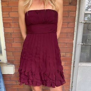 Burgundy party dress